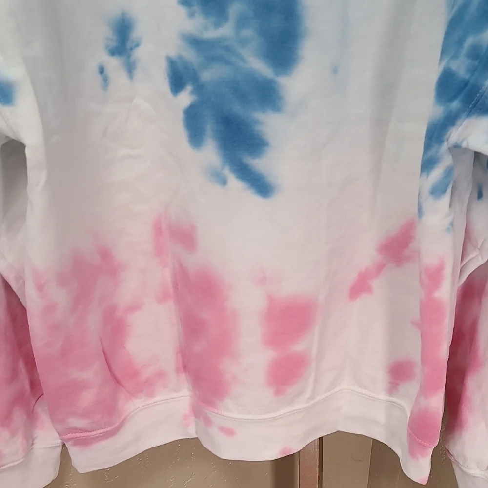 Cup Noodles X Hello Kitty Blue Pink White Tie Dye Cup Noodles Hoodie XL - Picture 8 of 14